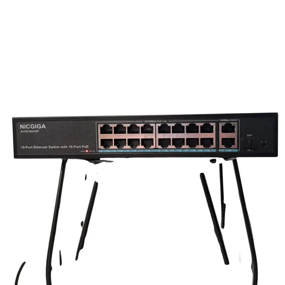 NICGIGA 19‎ Port Network Power Over Ethernet Switch, VLAN Mode.
